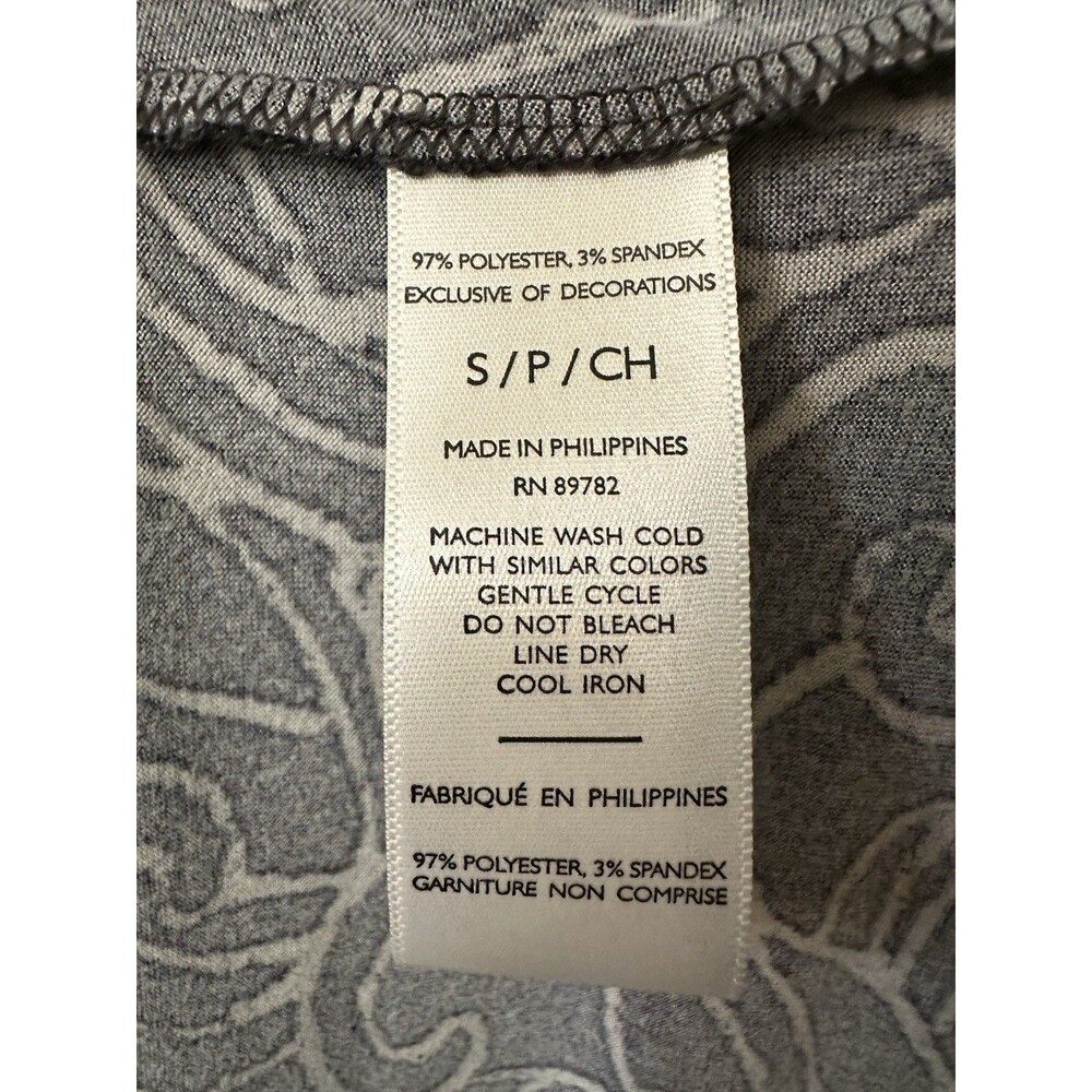 NEW Natori Womens Size Small Soft & Cozy Nomad Scroll House Robe Black Grey - Picture 8 of 9